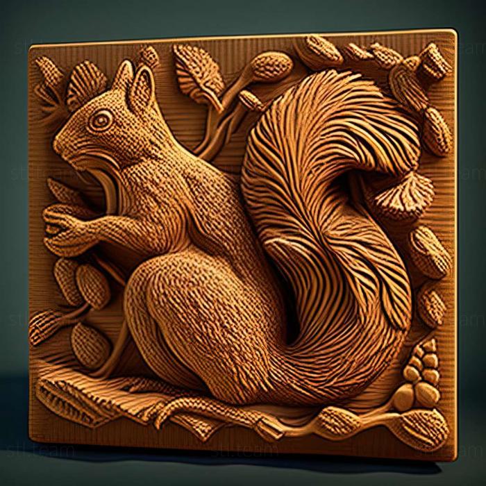 3D model squirrel (STL)